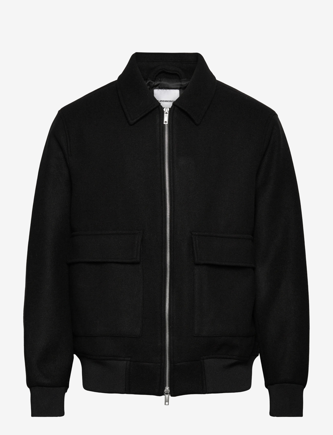 Lindbergh - Wool look zip-through jacketWool look zip-through jacket - efterårsjakker - black - 1