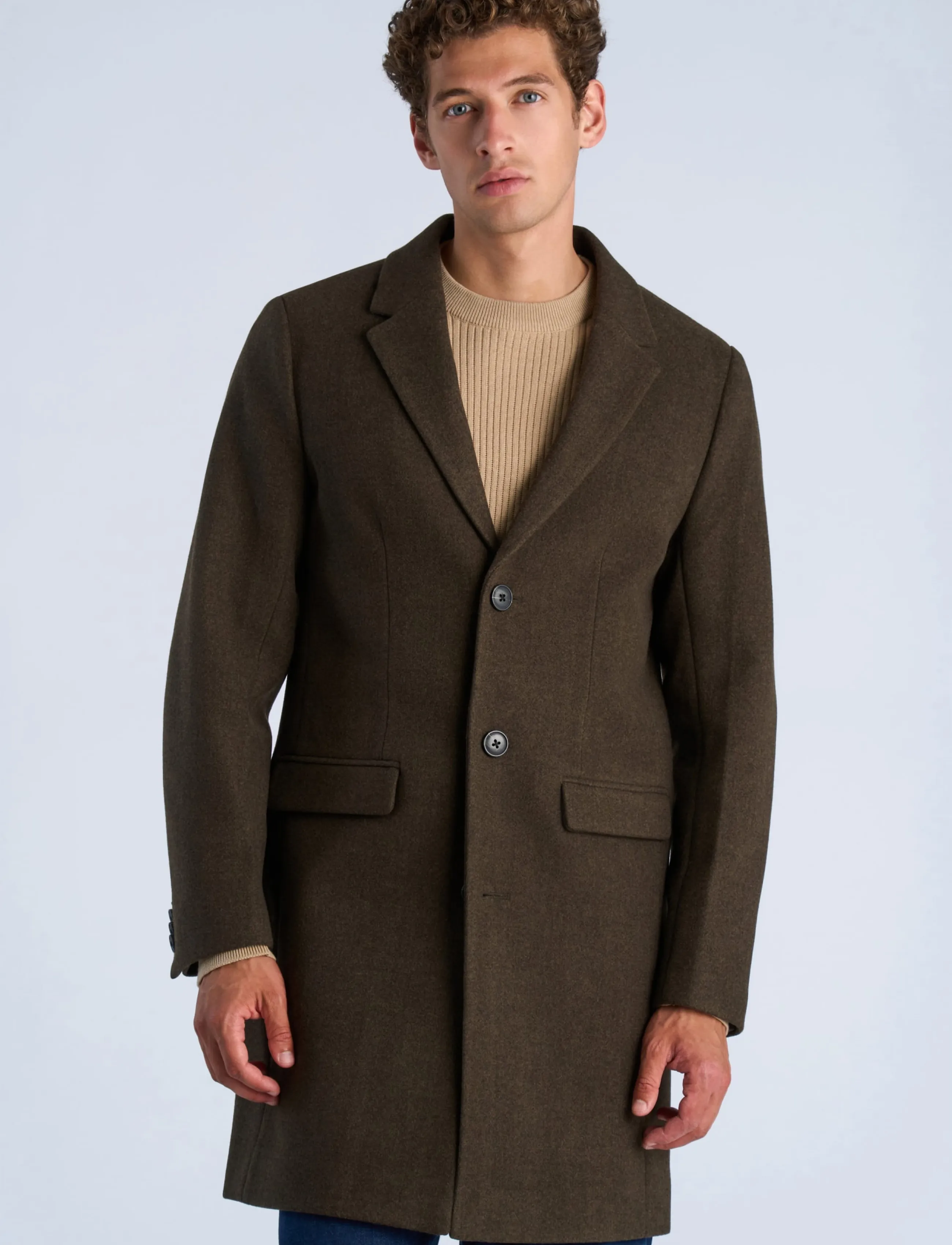 Lindbergh - Classic coat - fall jackets - dk brown mel - 3