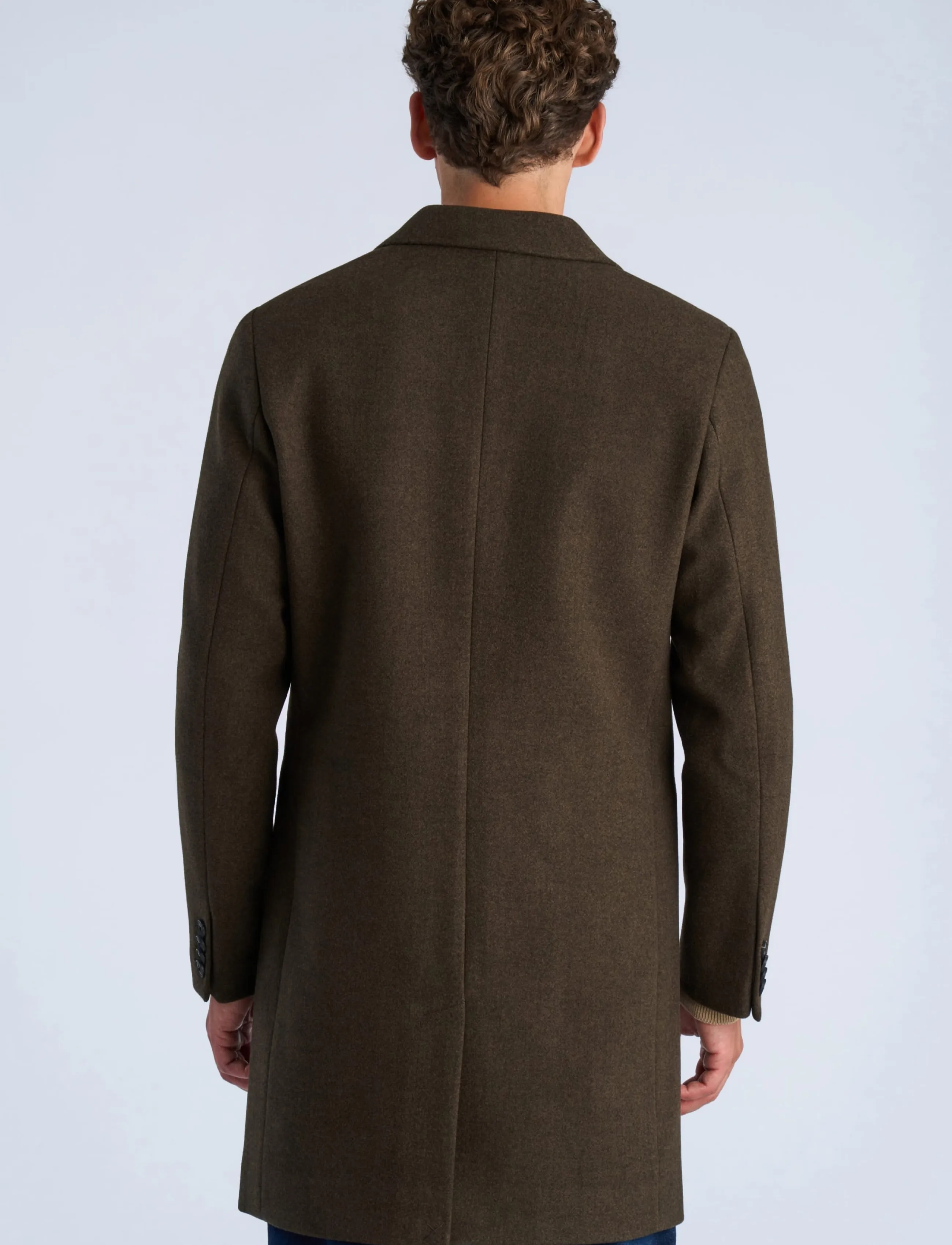Lindbergh - Classic coat - fall jackets - dk brown mel - 4