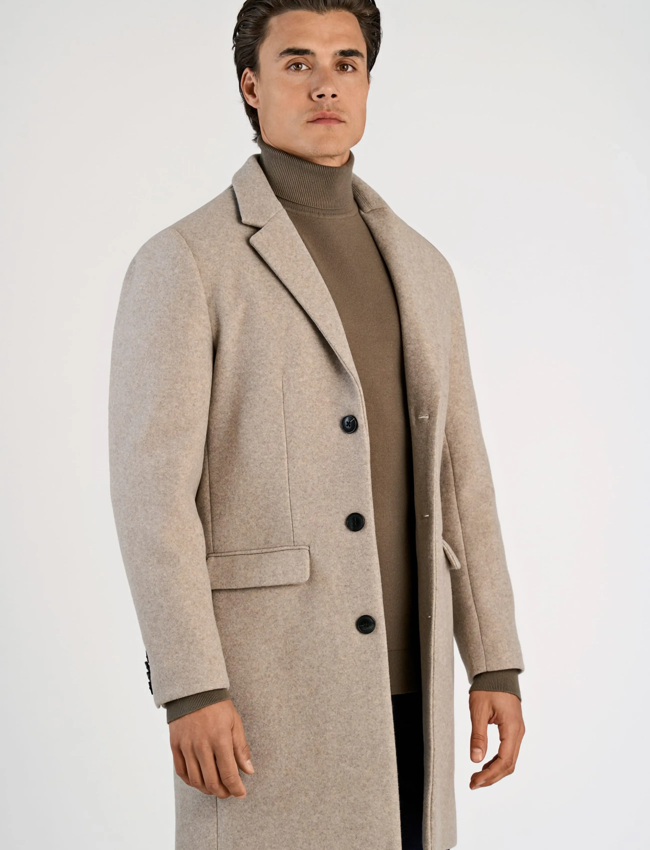 Lindbergh - Classic coat - efterårsjakker - stone mel - 3