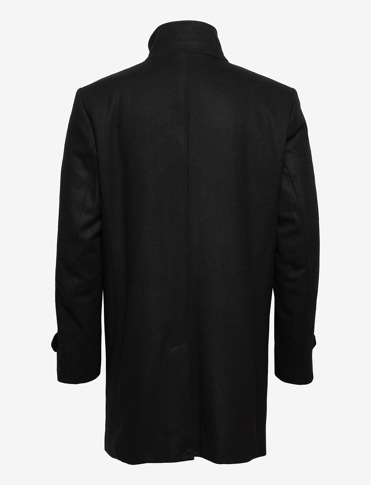 Lindbergh - Recycled wool funnel neck coat - talvitakit - black - 1