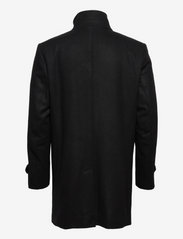 Lindbergh - Recycled wool funnel neck coat - winter jackets - black - 1