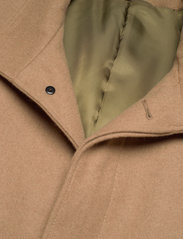 Lindbergh - Recycled wool funnel neck coat - winter jackets - camel - 5