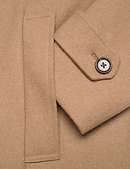 Lindbergh - Recycled wool funnel neck coat - winter jackets - camel - 6
