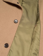 Lindbergh - Recycled wool funnel neck coat - winter jackets - camel - 7