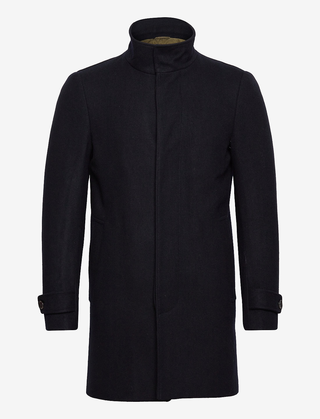 Lindbergh - Recycled wool funnel neck coat - vinterjackor - navy - 1