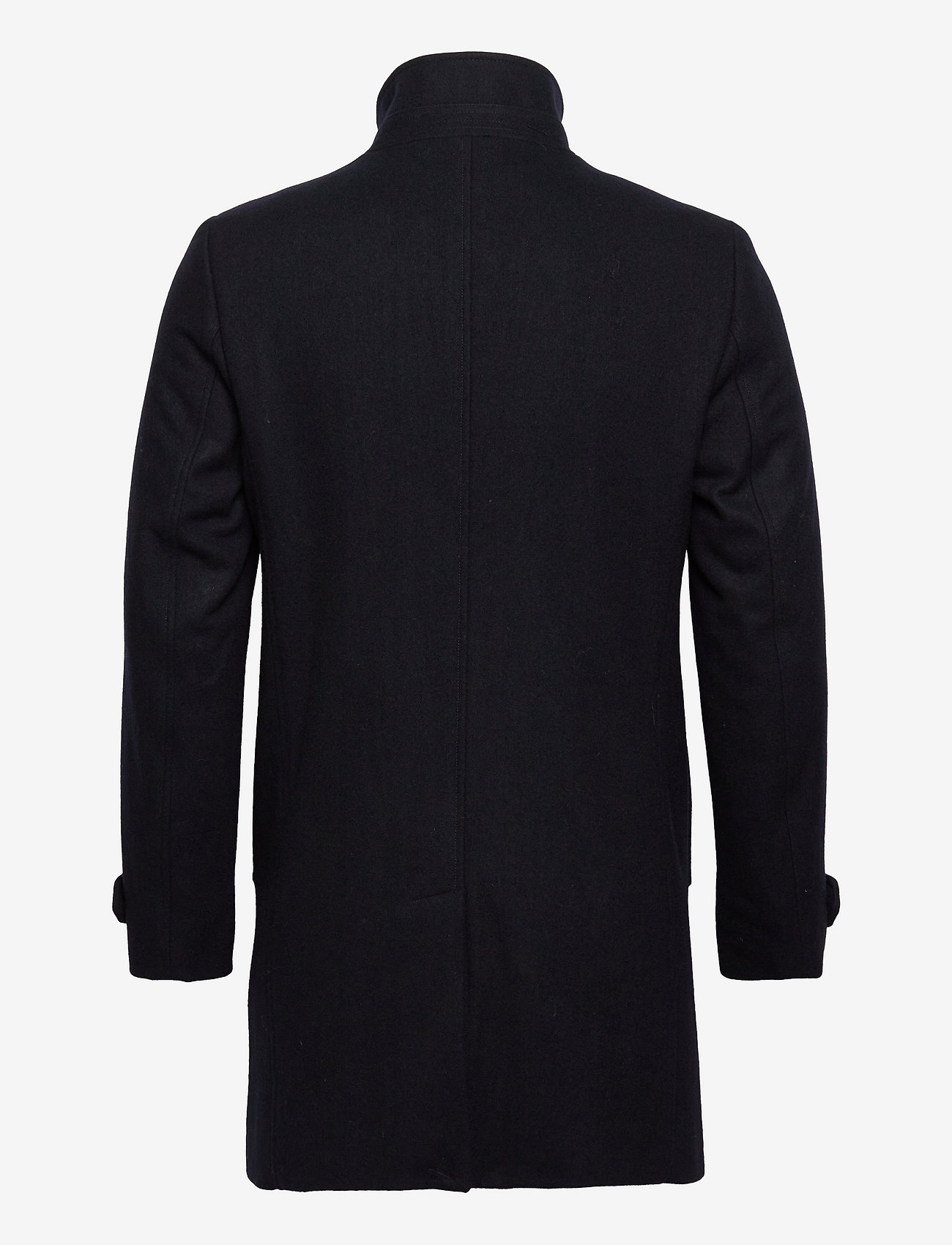 Lindbergh - Recycled wool funnel neck coat - winter jackets - navy - 1