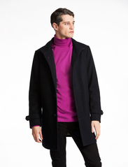 Lindbergh - Recycled wool funnel neck coat - vinterjakker - navy - 3