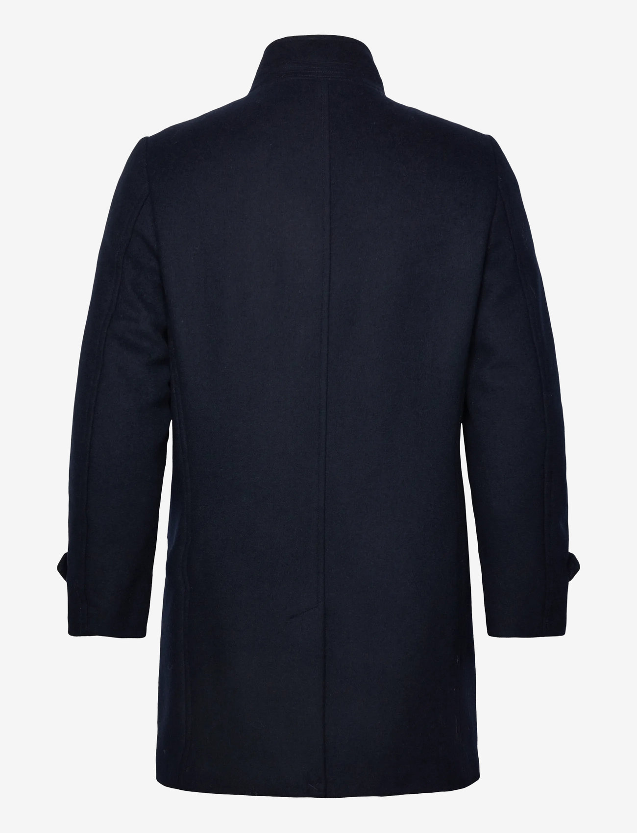 Lindbergh - Recycled wool funnel neck coat - wollmäntel - navy - 1
