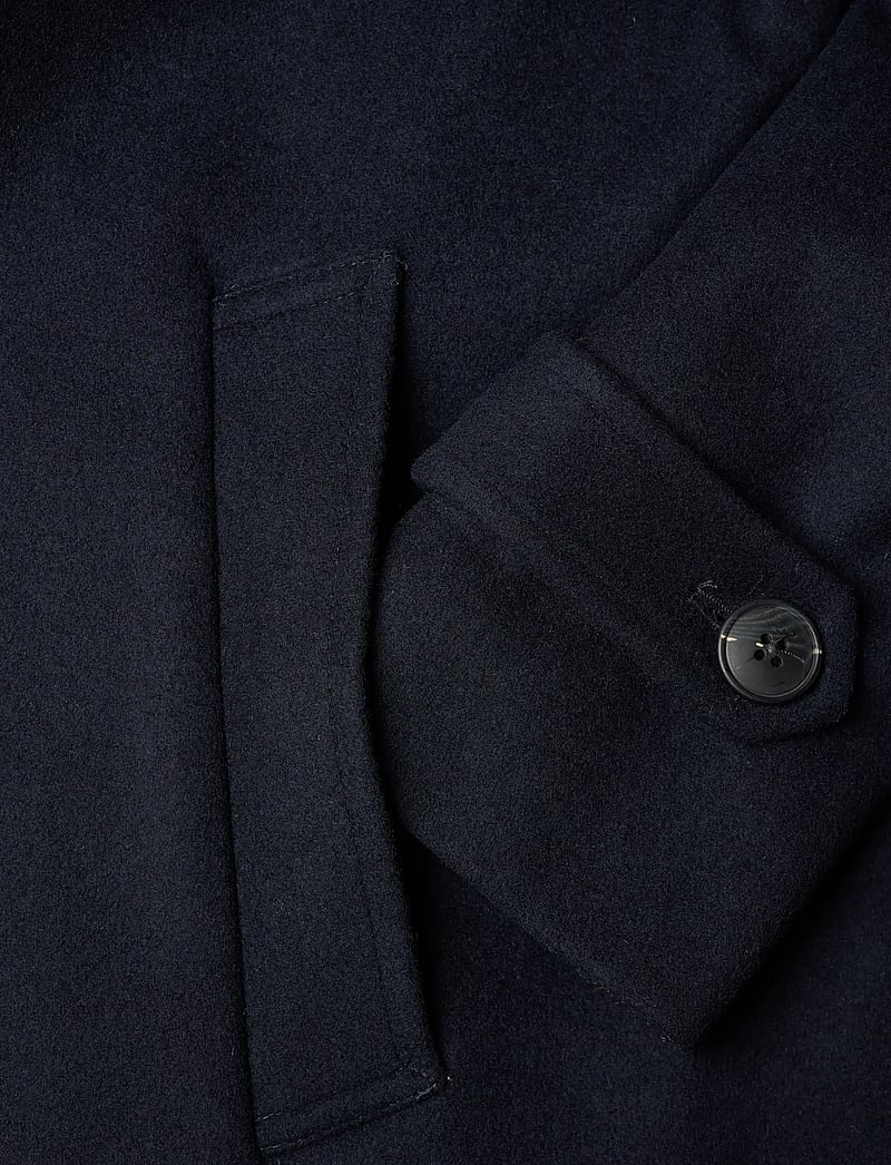 Lindbergh - Recycled wool funnel neck coat - wollmäntel - navy - 3