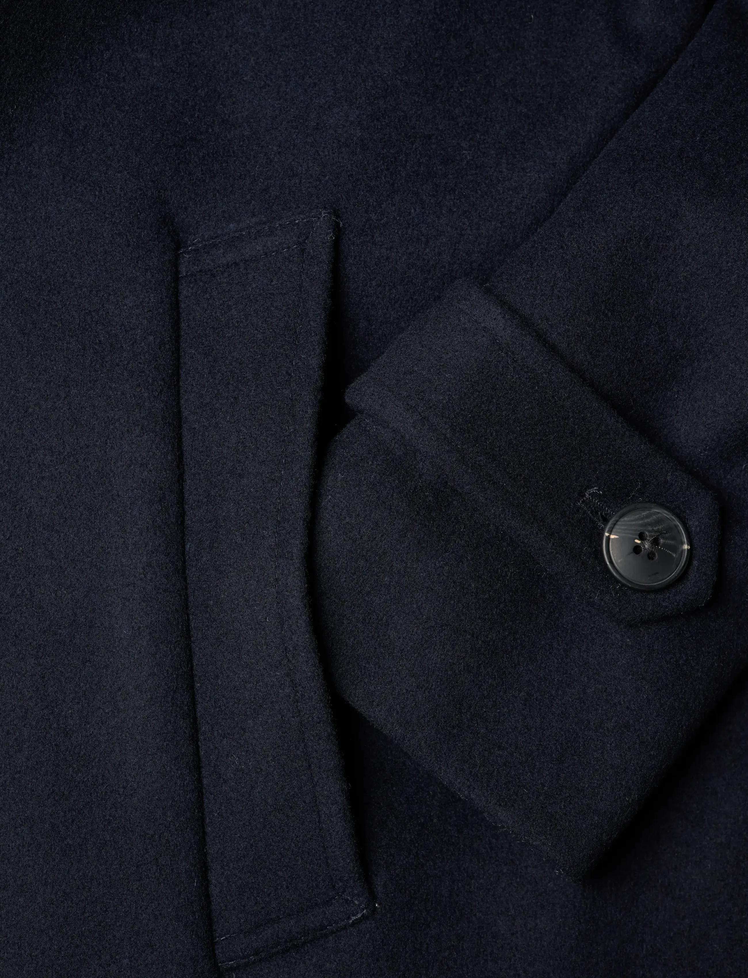 Lindbergh - Recycled wool funnel neck coat - wool coats - navy - 3