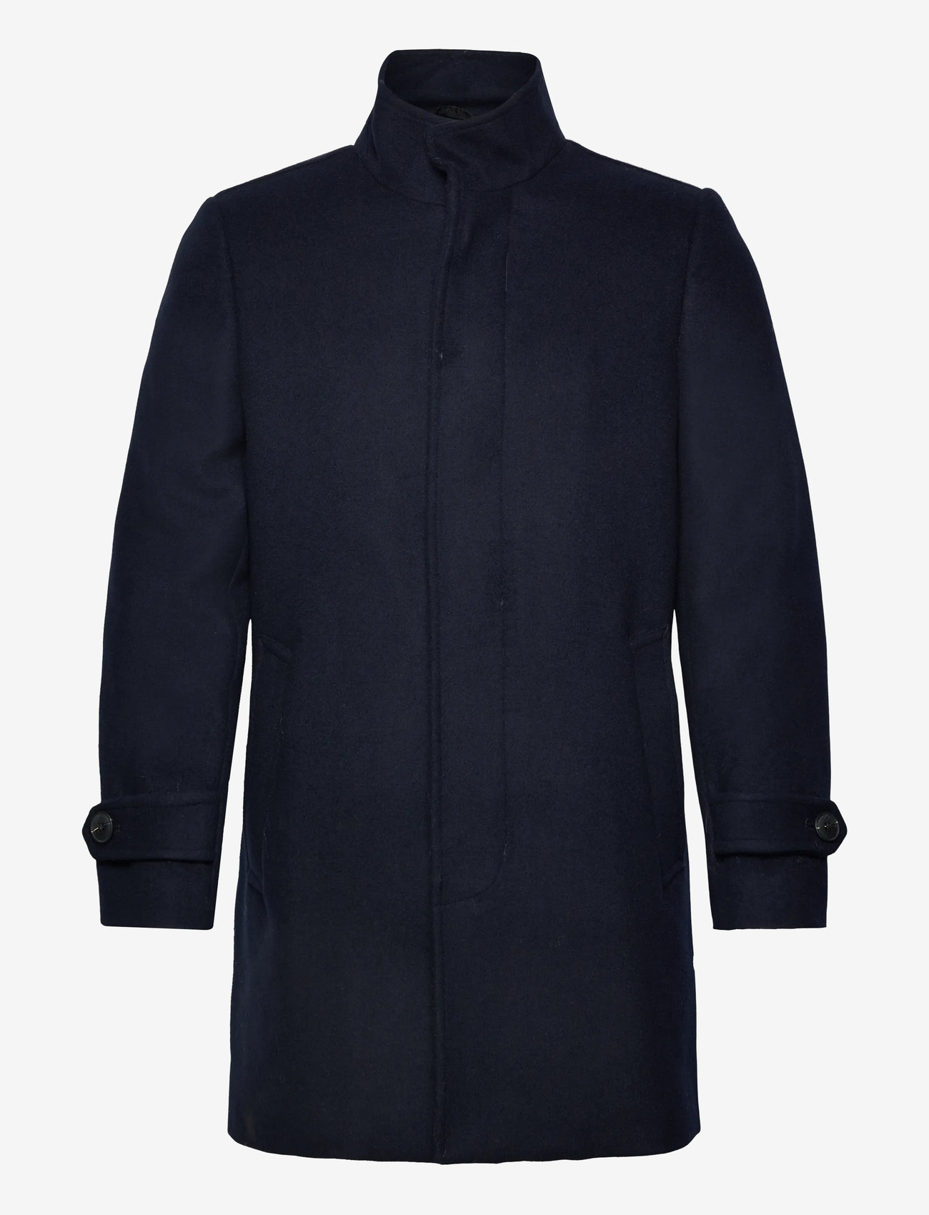 Lindbergh - Recycled wool funnel neck coat - vinterjackor - navy - 0