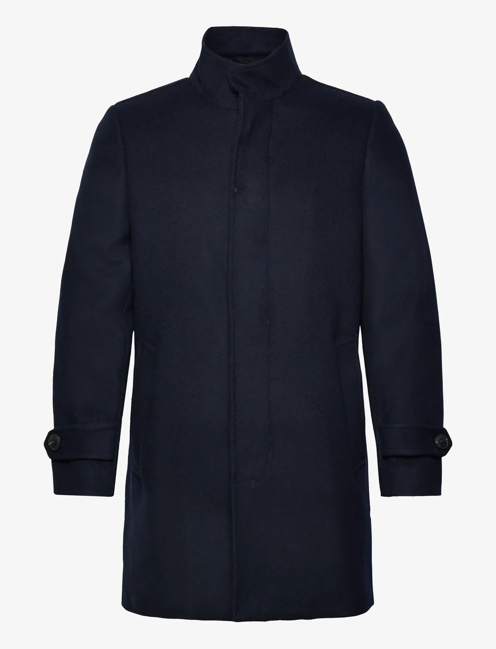 Lindbergh - Recycled wool funnel neck coat - winterjacken - navy - 0