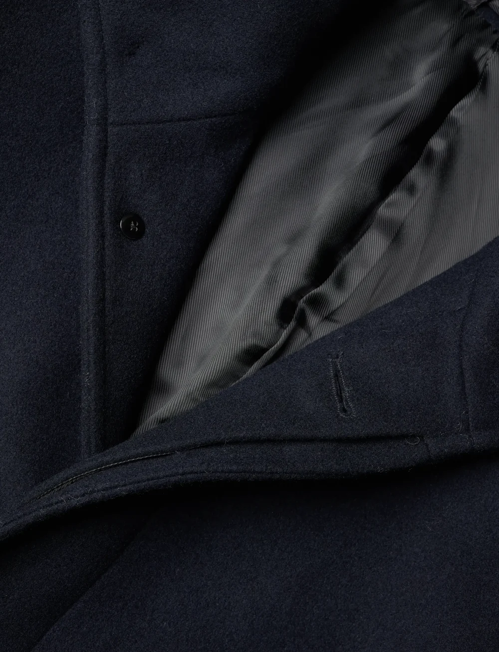 Lindbergh - Recycled wool funnel neck coat - winterjacken - navy - 2