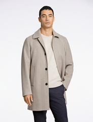 Lindbergh - Herringbone coat - winter jackets - lt sand - 4