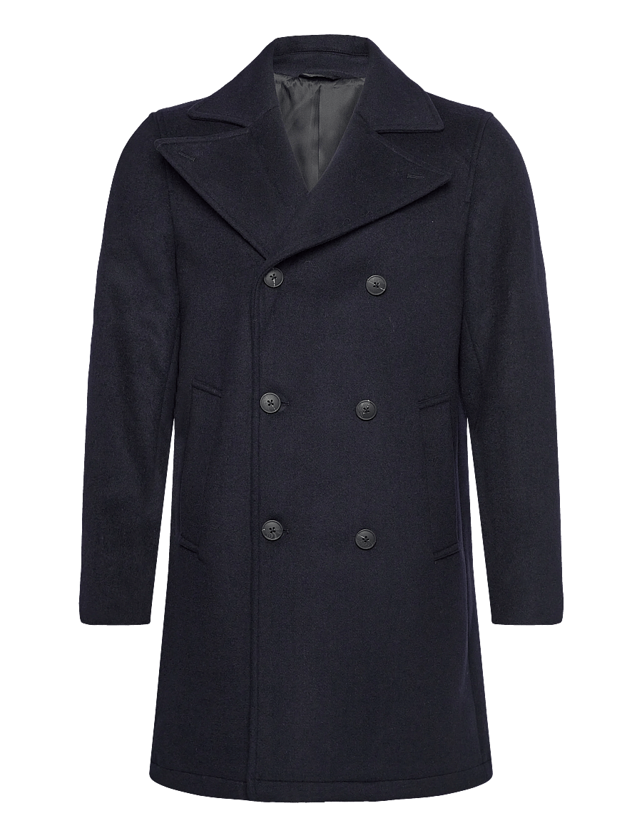 Lindbergh - Recycled pea coat - wool coats - navy - 1