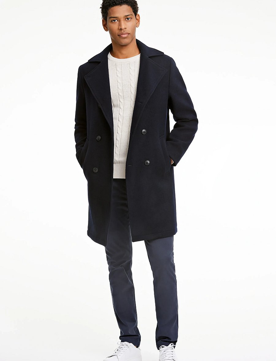 Lindbergh - Recycled pea coat - wool coats - navy - 4