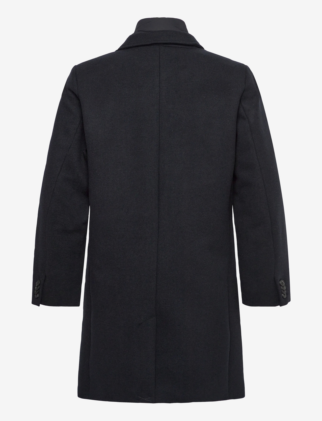 Lindbergh - Detachable collar lapel coat - vinterjakker - black - 2