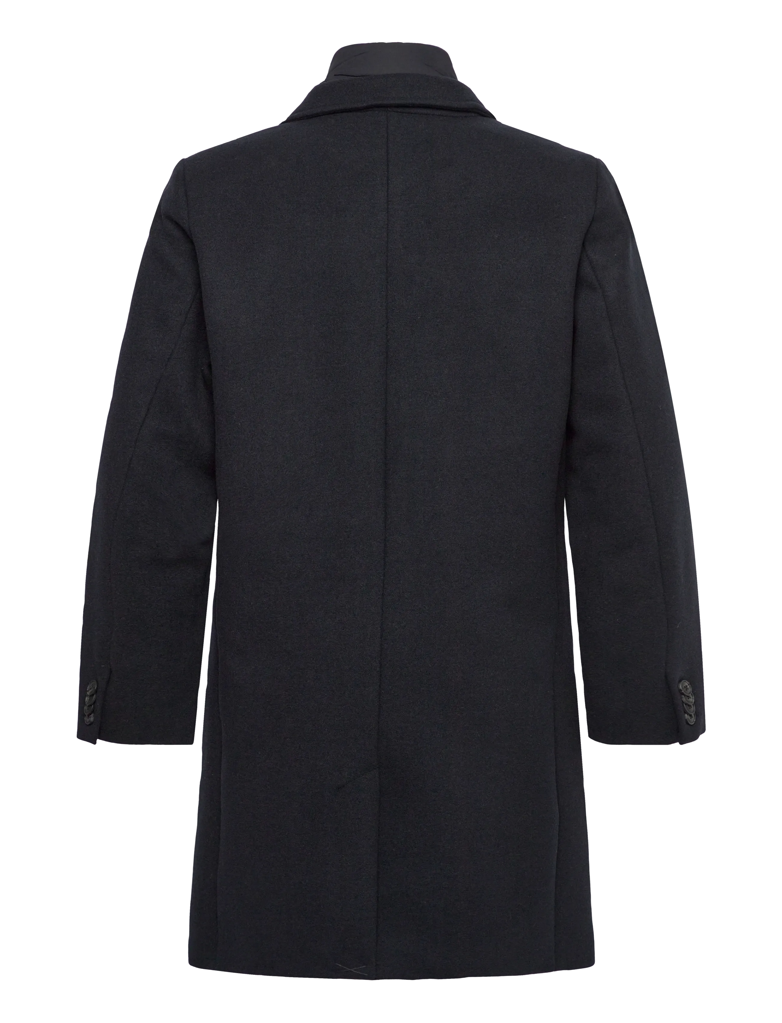 Lindbergh - Detachable collar lapel coat - mäntel - black - 2