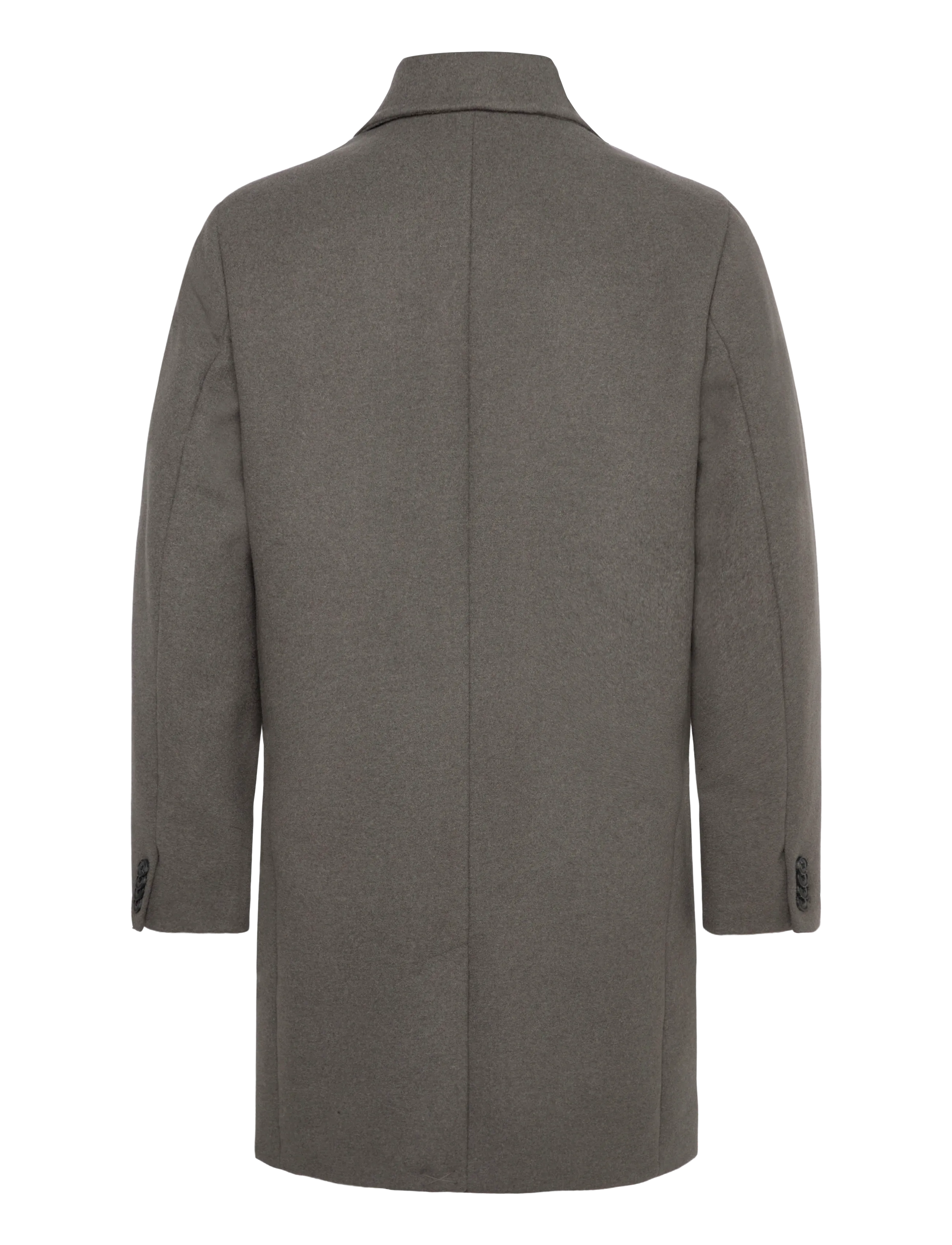 Lindbergh - Detachable collar lapel coat - wollmäntel - dk stone mel - 2