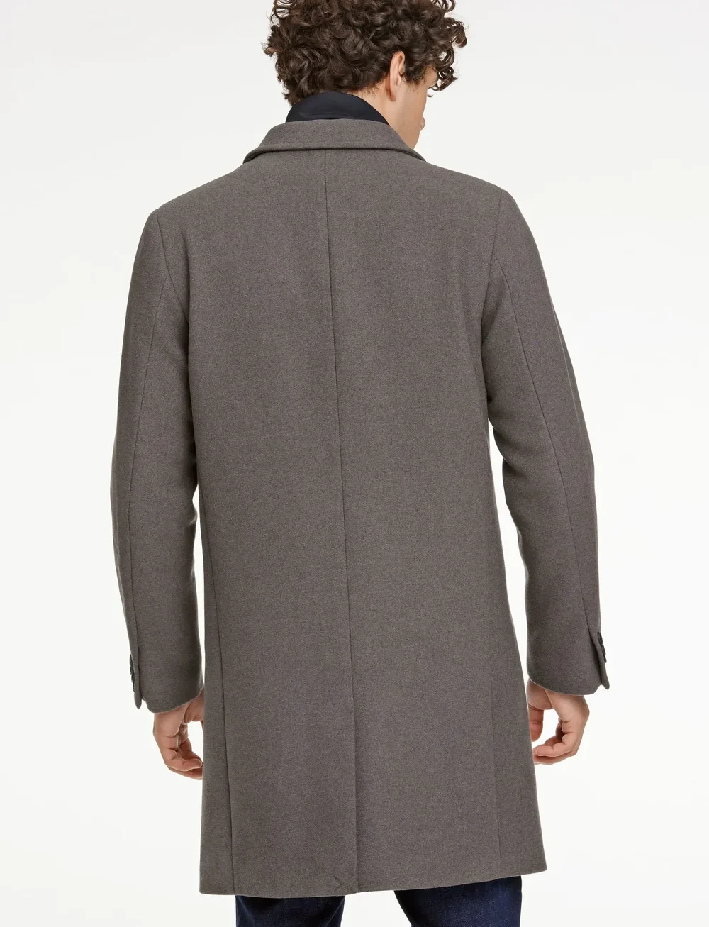 Lindbergh - Detachable collar lapel coat - winterjacken - dk stone mel - 4