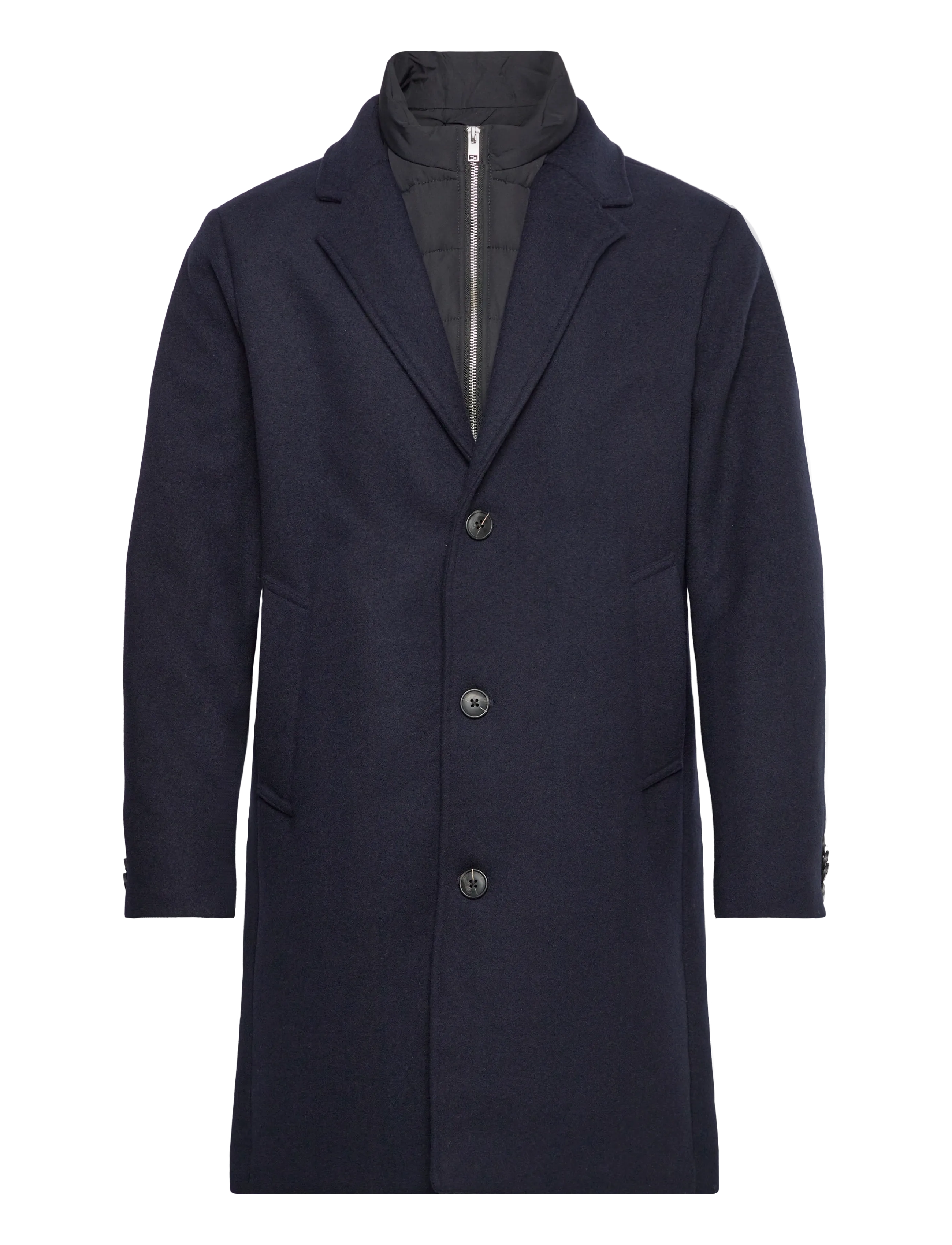 Lindbergh Detachable collar lapel coat - Vinterbesparelser - NAVY / navy