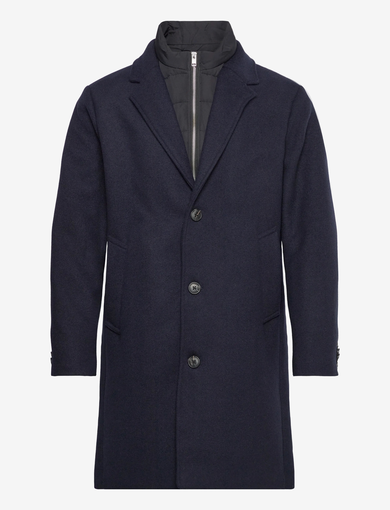 Lindbergh - Detachable collar lapel coat - winterjacken - navy - 1