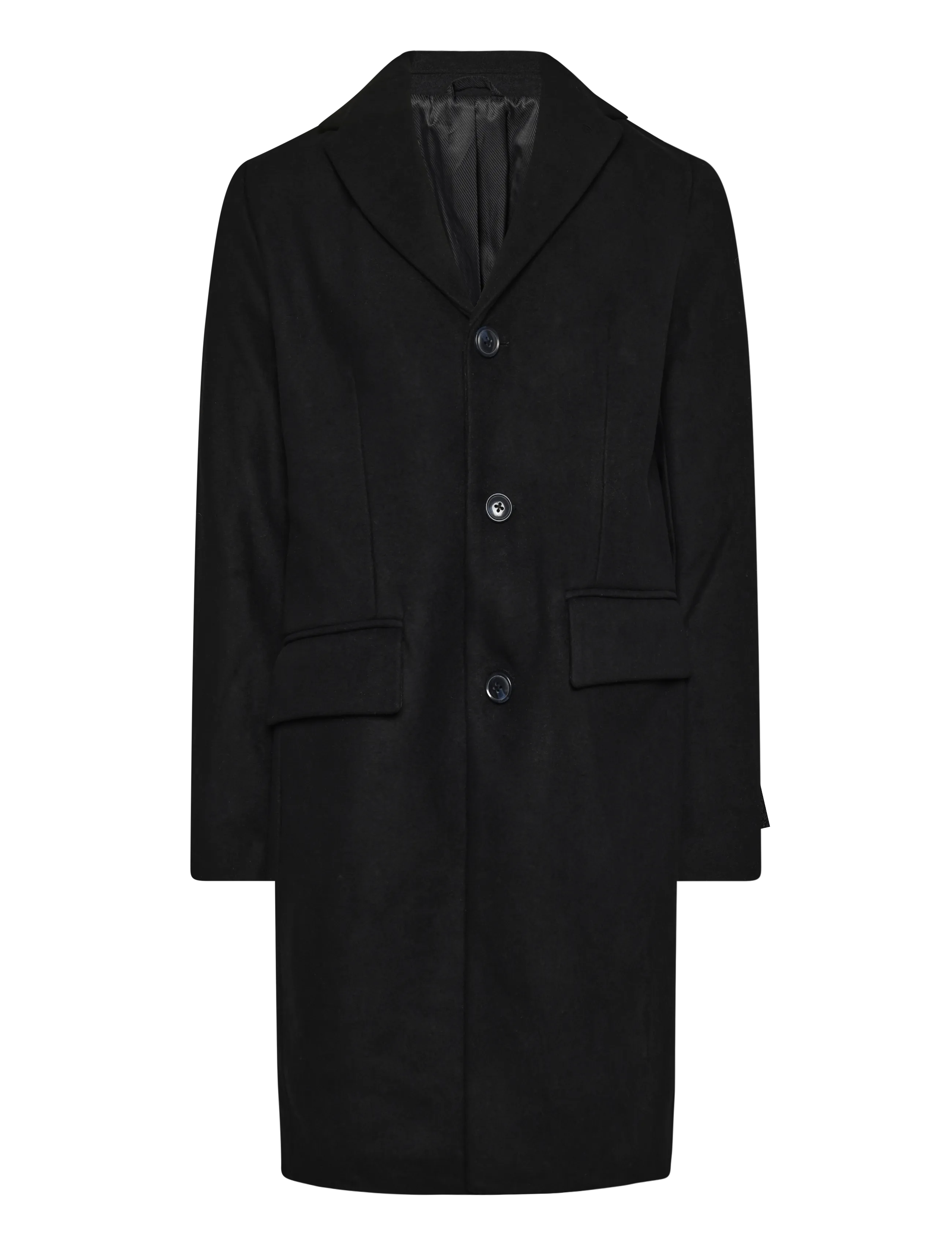 Lindbergh Wool blend coat - Lindbergh - BLACK / black