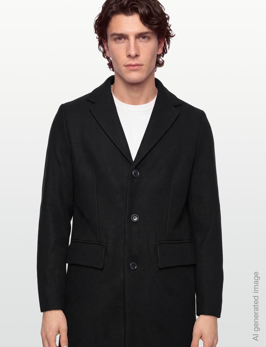 Lindbergh - Wool blend coat - wollmäntel - black - 3