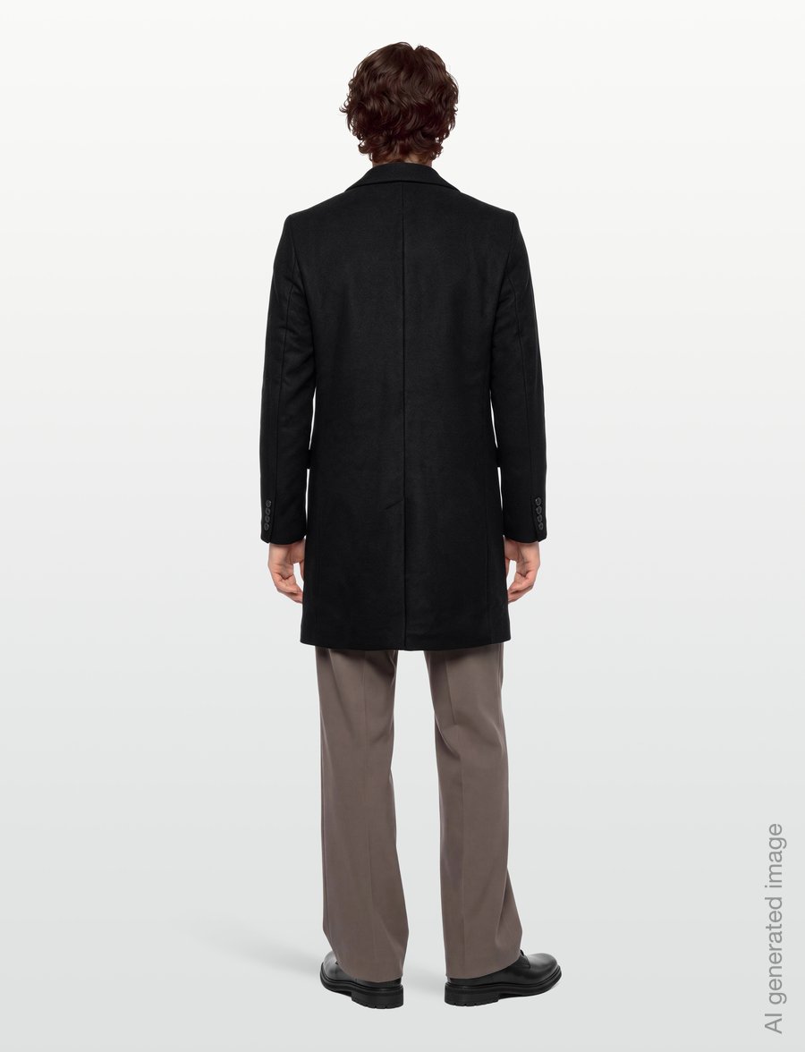 Lindbergh - Wool blend coat - wollmäntel - black - 4