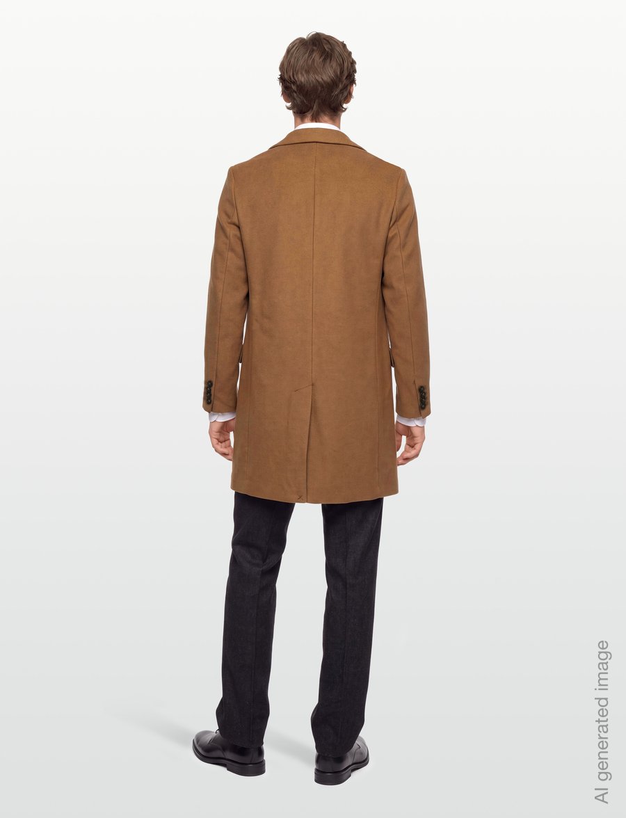 Lindbergh - Wool blend coat - villased mantlid - camel - 4