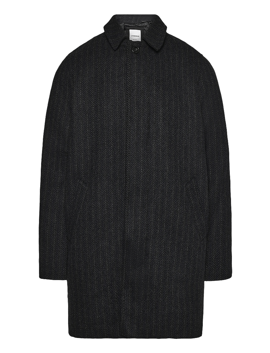 Lindbergh - Wool blend coat - wool coats - navy grey - 0