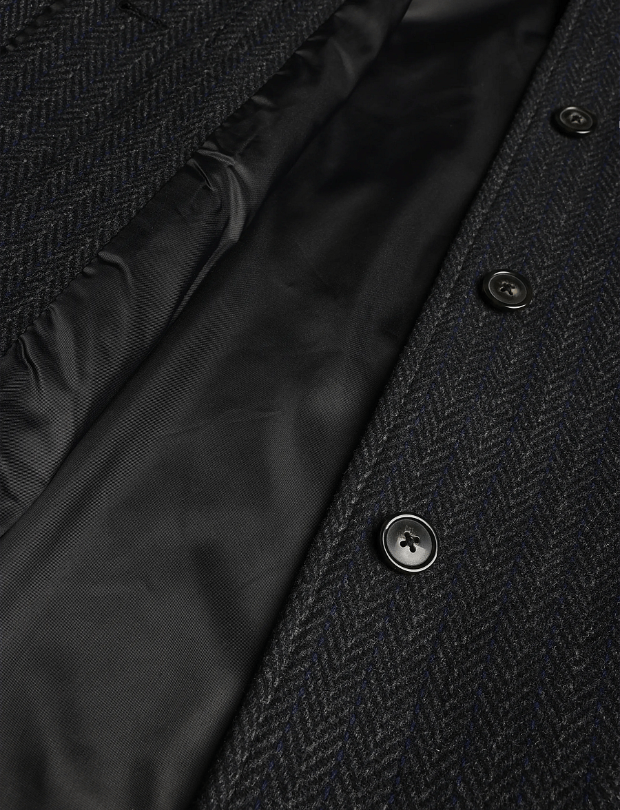 Lindbergh - Wool blend coat - wool coats - navy grey - 4