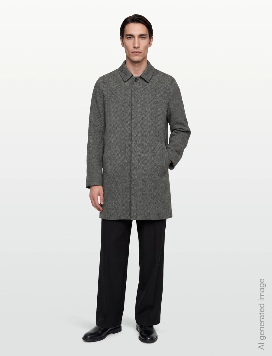Lindbergh - Wool blend coat - wollmäntel - white grey - 0