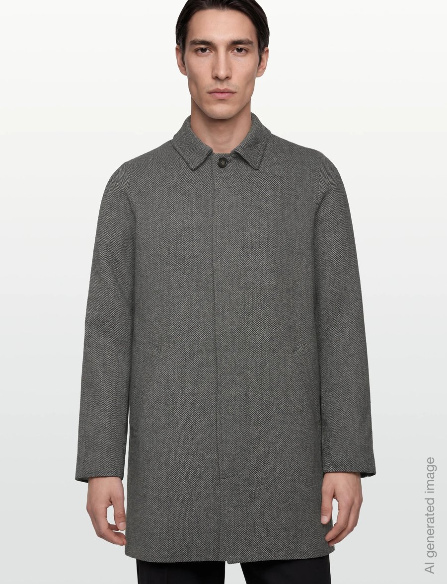 Lindbergh - Wool blend coat - wollmäntel - white grey - 3