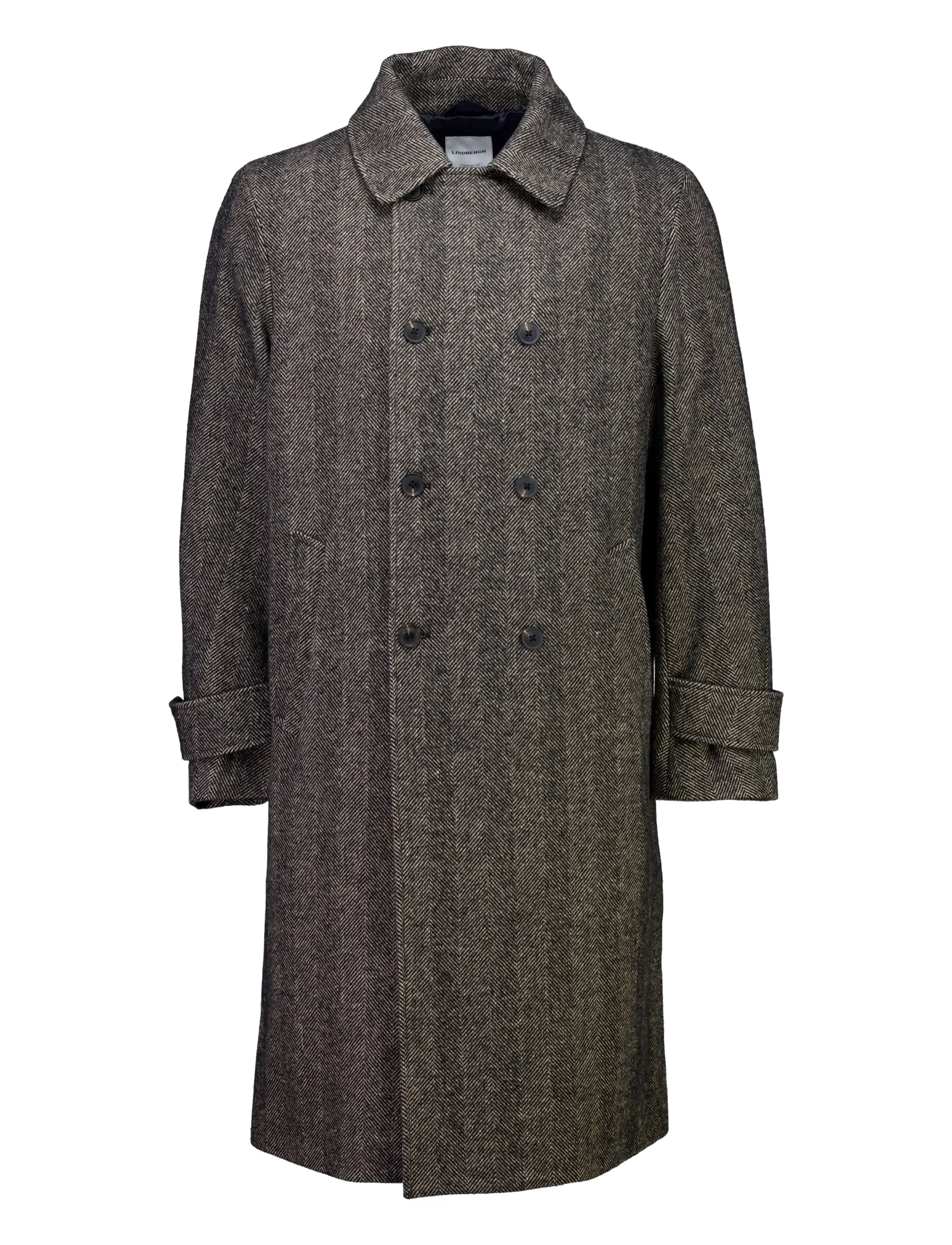 Lindbergh - Herringbone coat - brown mel - 1