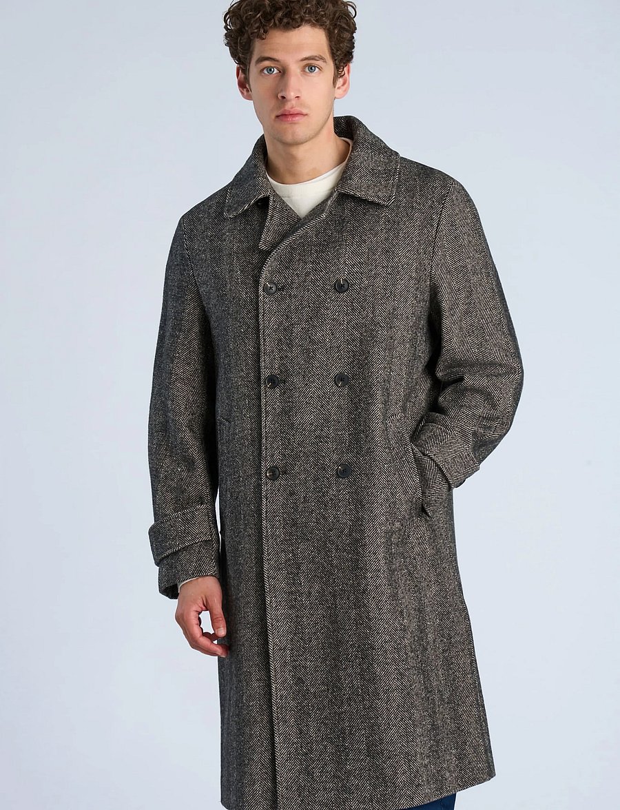 Lindbergh - Herringbone coat - lette frakker - brown mel - 3