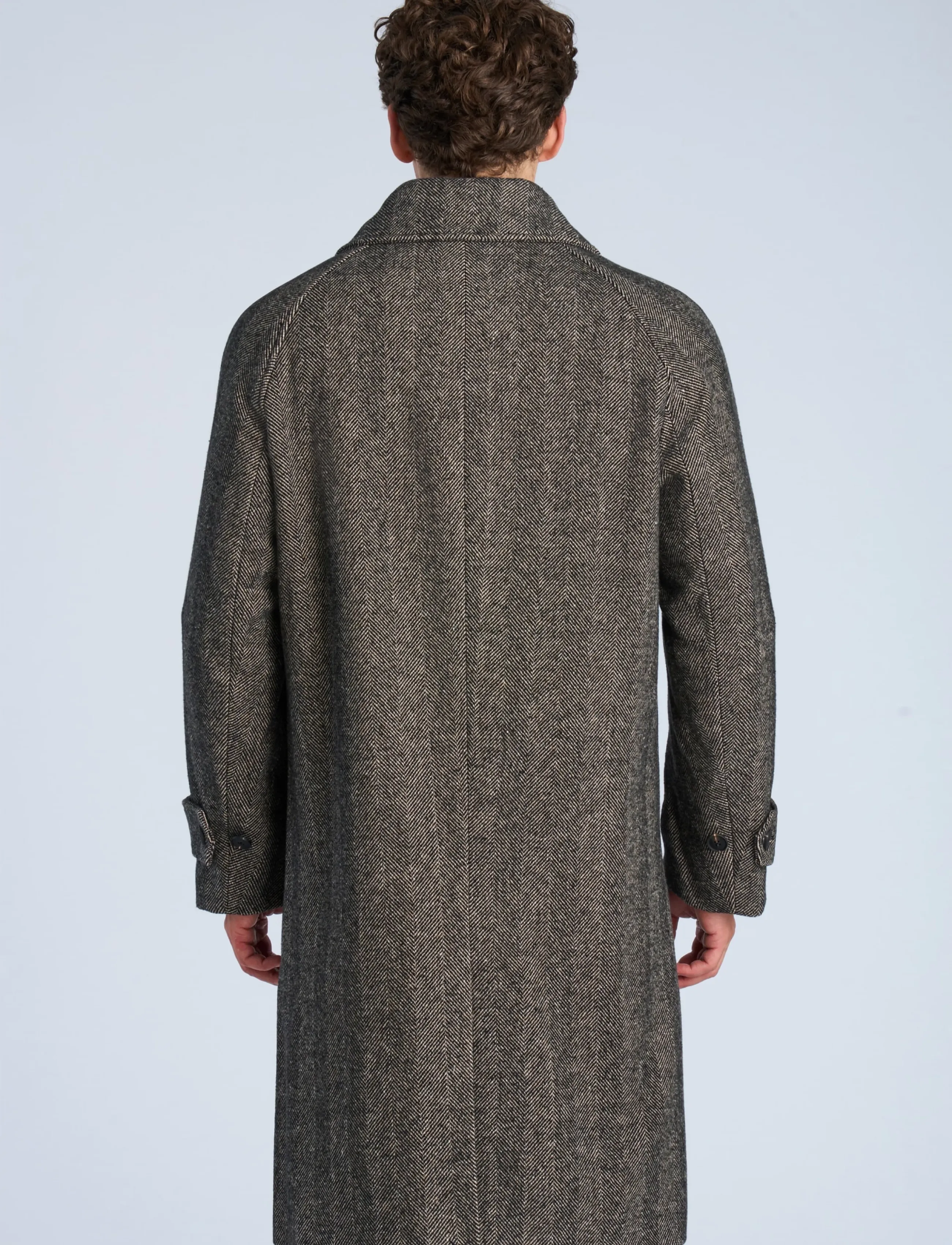 Lindbergh - Herringbone coat - brown mel - 4