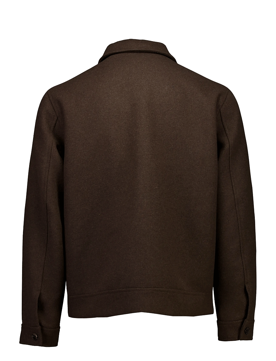 Lindbergh - Wool blend jacket - jakker - dk brown mel - 2
