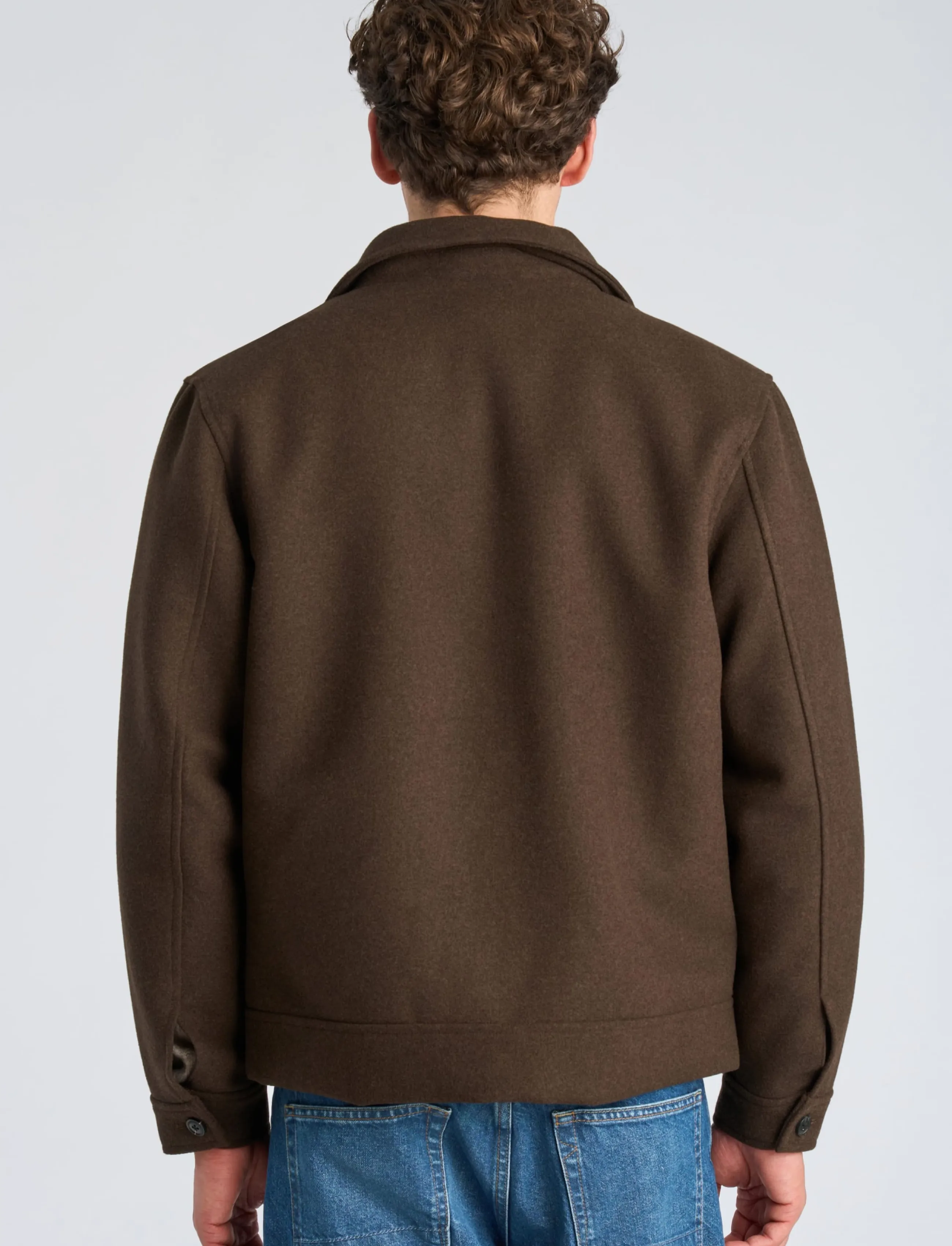 Lindbergh - Wool blend jacket - dk brown mel - 4