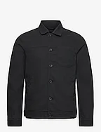 Cropped length overshirt - BLACK