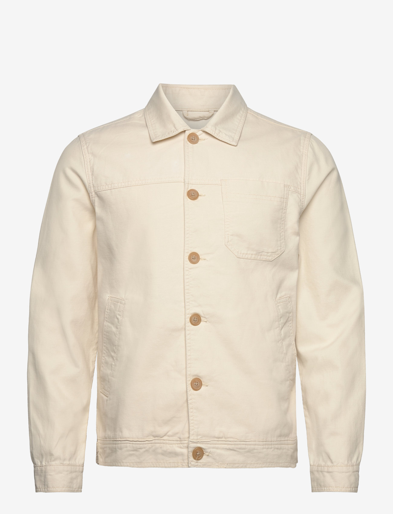 Lindbergh - Cropped length overshirt - cream white - 0