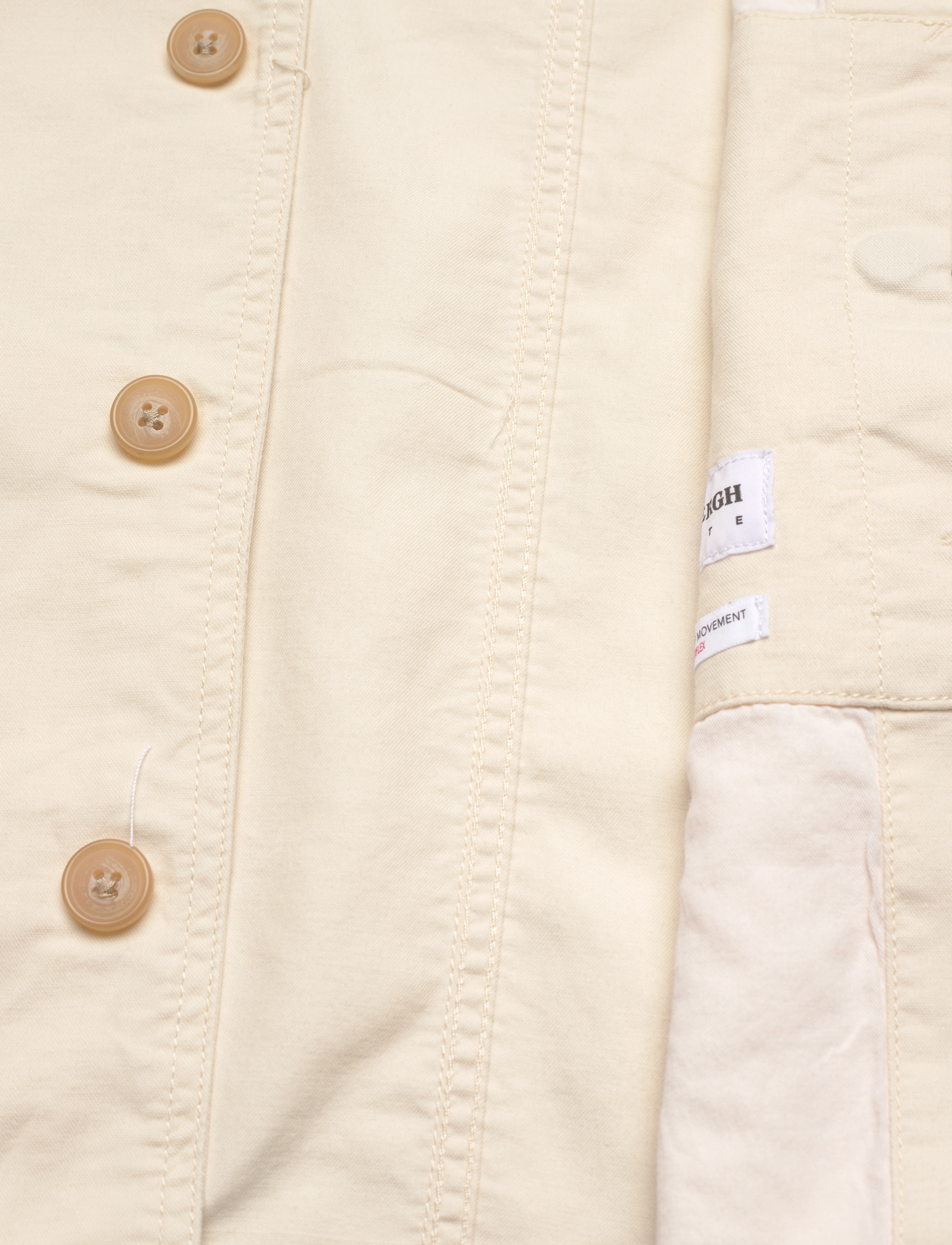 Lindbergh - Cropped length overshirt - cream white - 4