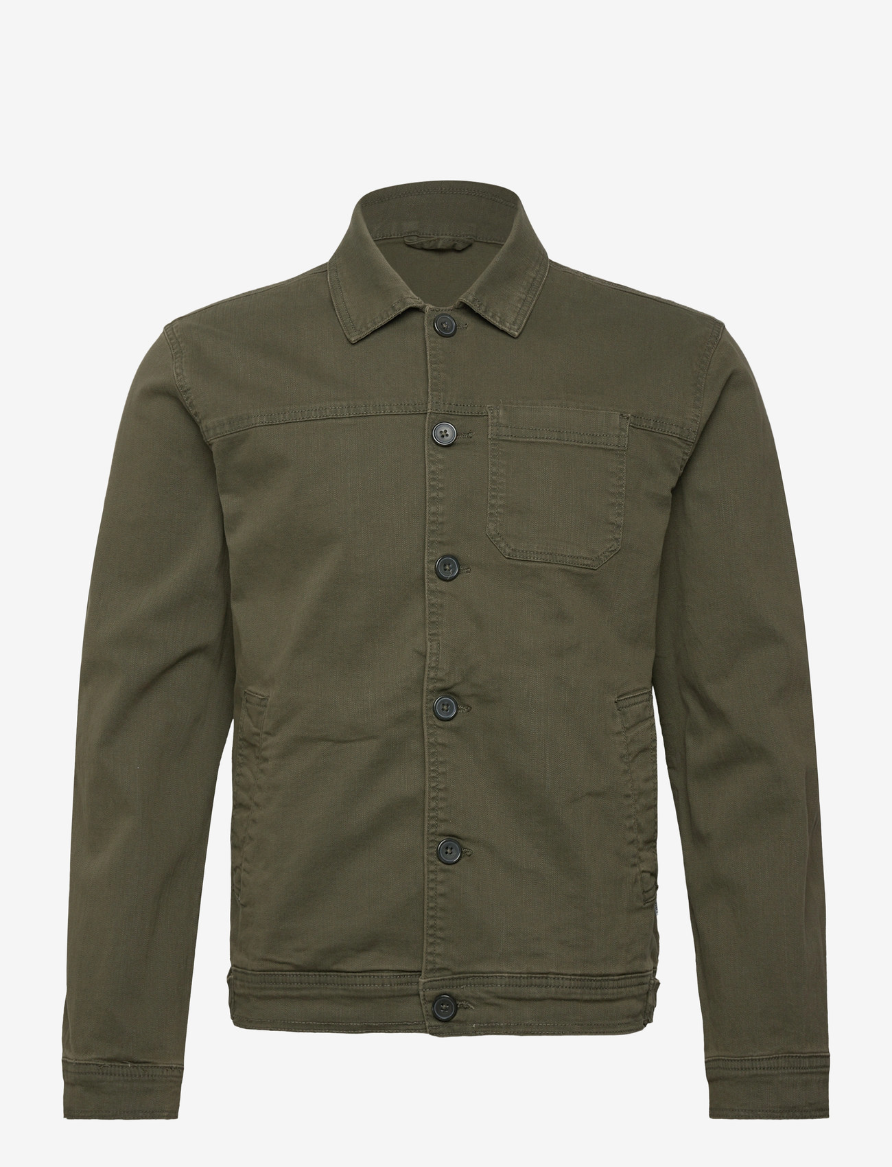 Lindbergh - Cropped length overshirt - efterårsjakker - army - 0
