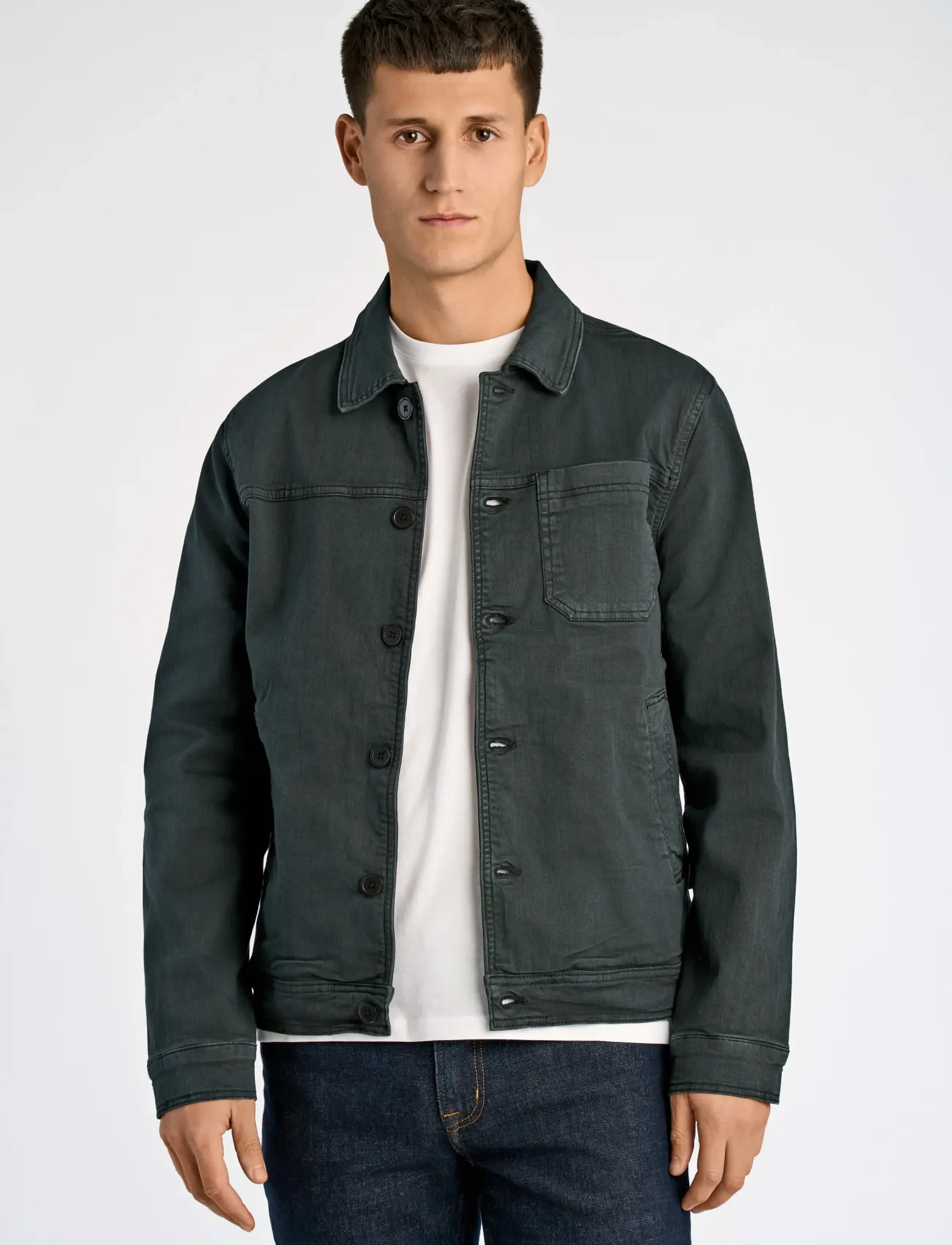 Lindbergh - Cropped length overshirt - kevadjoped - black - 3
