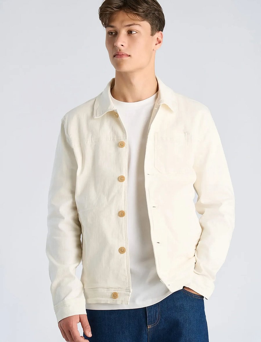 Lindbergh - Cropped length overshirt - höstjackor - cream white - 3