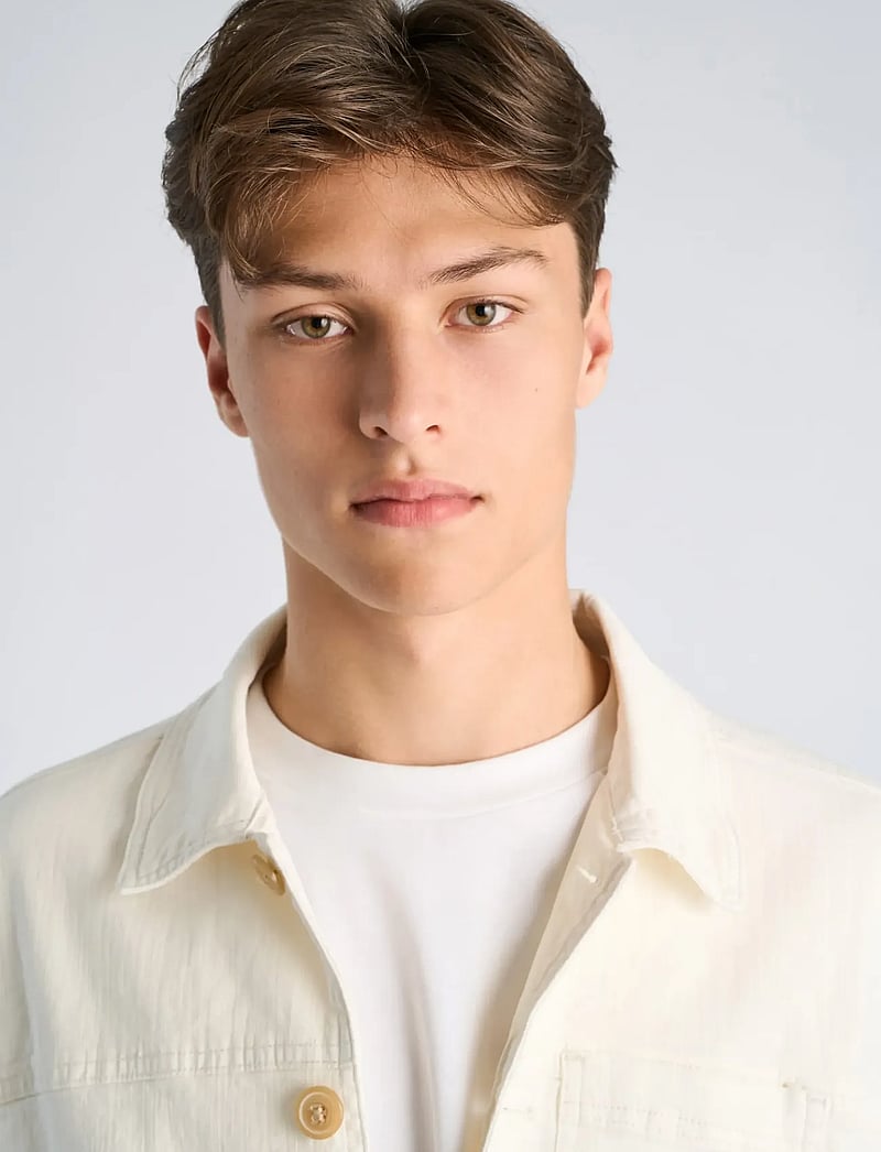 Lindbergh - Cropped length overshirt - forårsjakker - cream white - 5