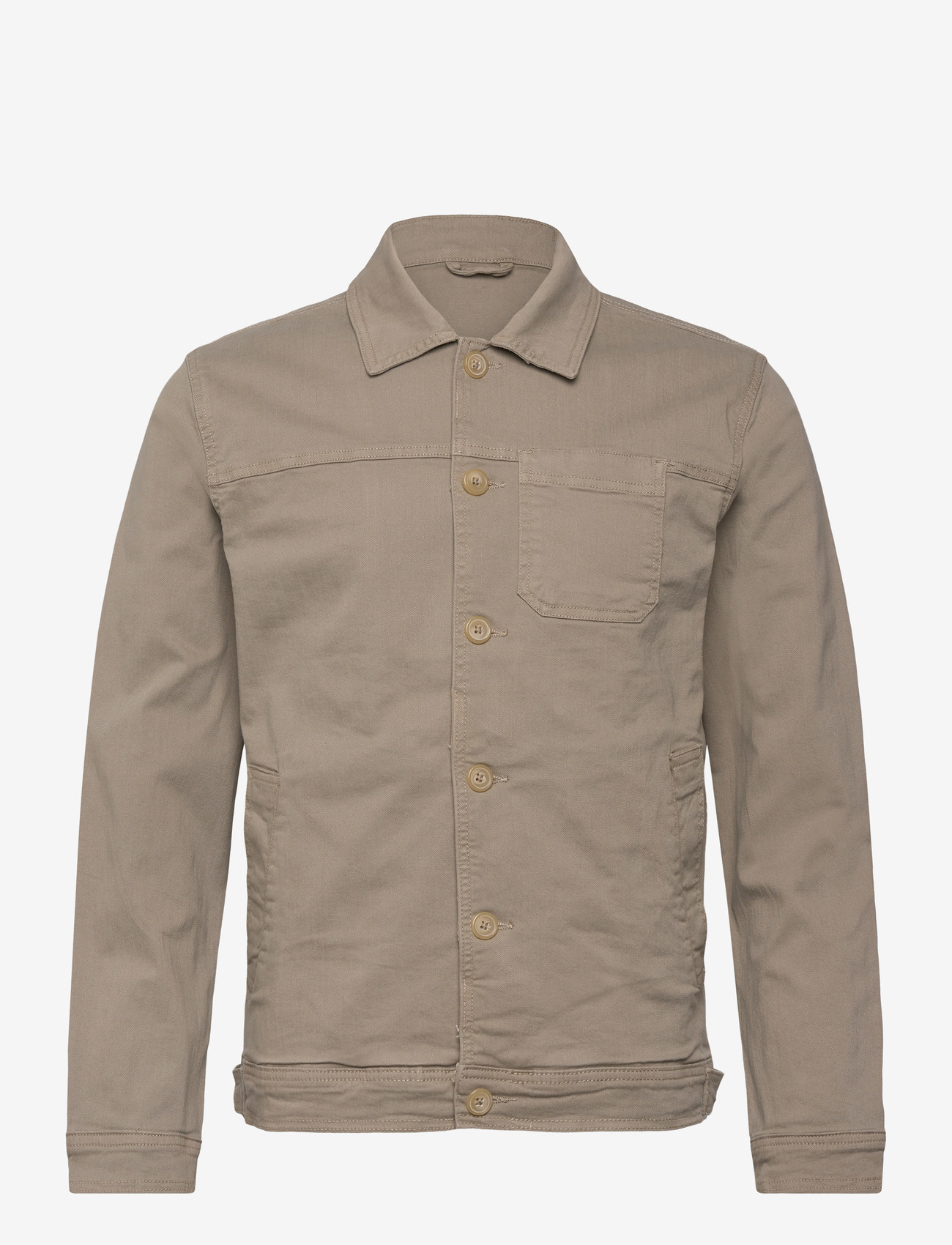 Lindbergh - Cropped length overshirt - efterårsjakker - dk sand - 0