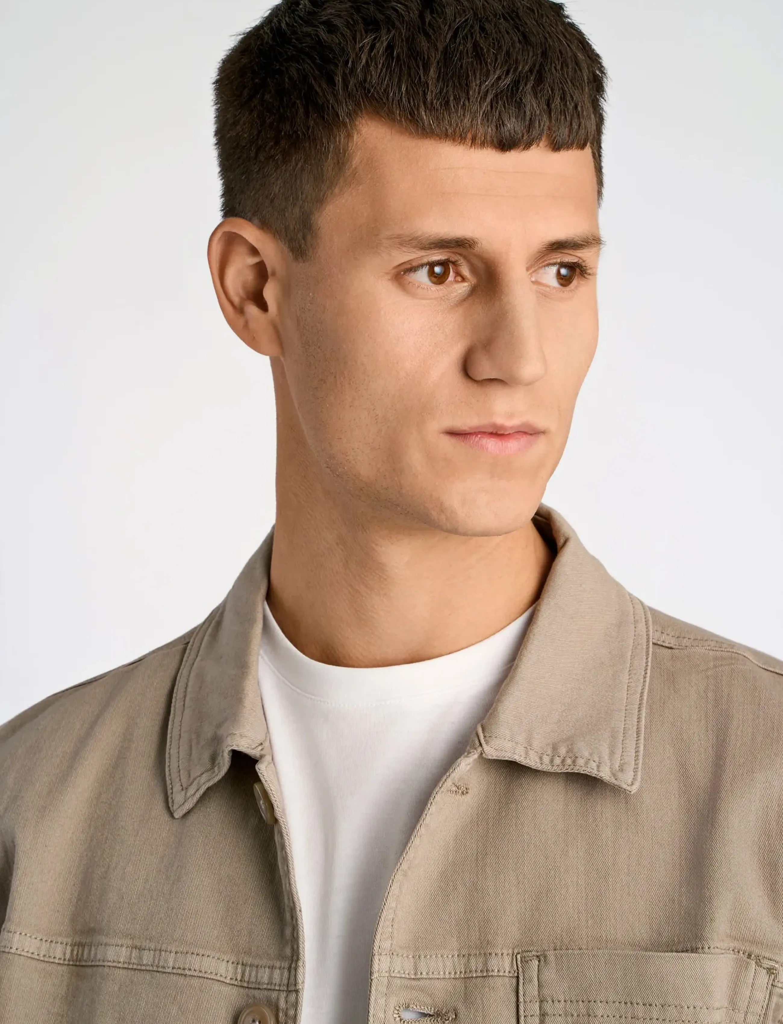 Lindbergh - Cropped length overshirt - vårjackor - dk sand - 5