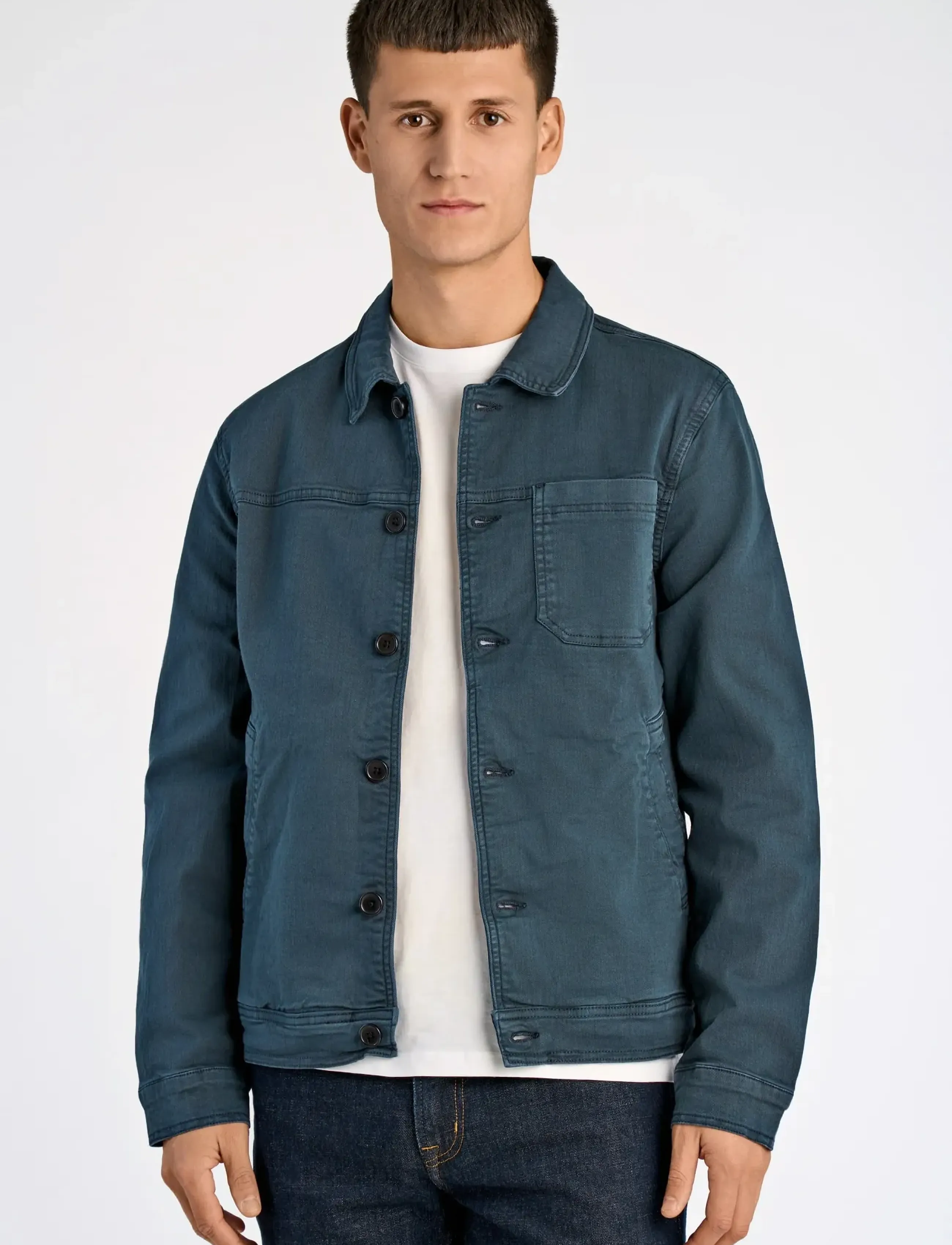 Lindbergh - Cropped length overshirt - spring jackets - navy - 3